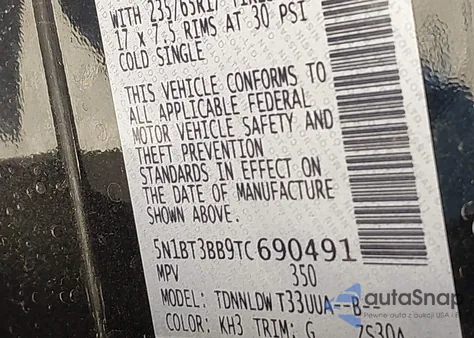 2026 Nissan Rogue Rock Creek from USA, damaged, VIN 5N1BT3BB9TC690491